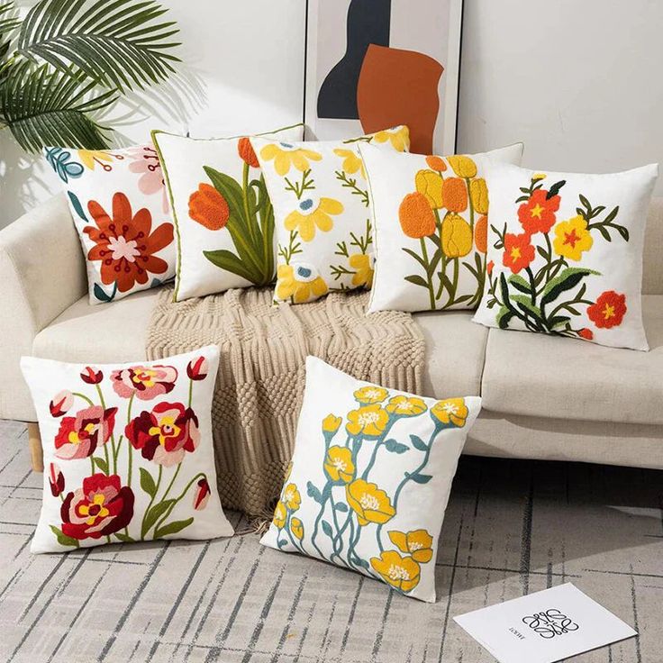 floral pillow