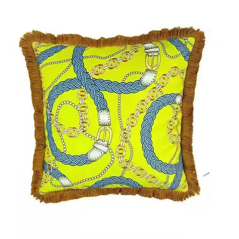 Oriental Animal Tassel Pillow Cover