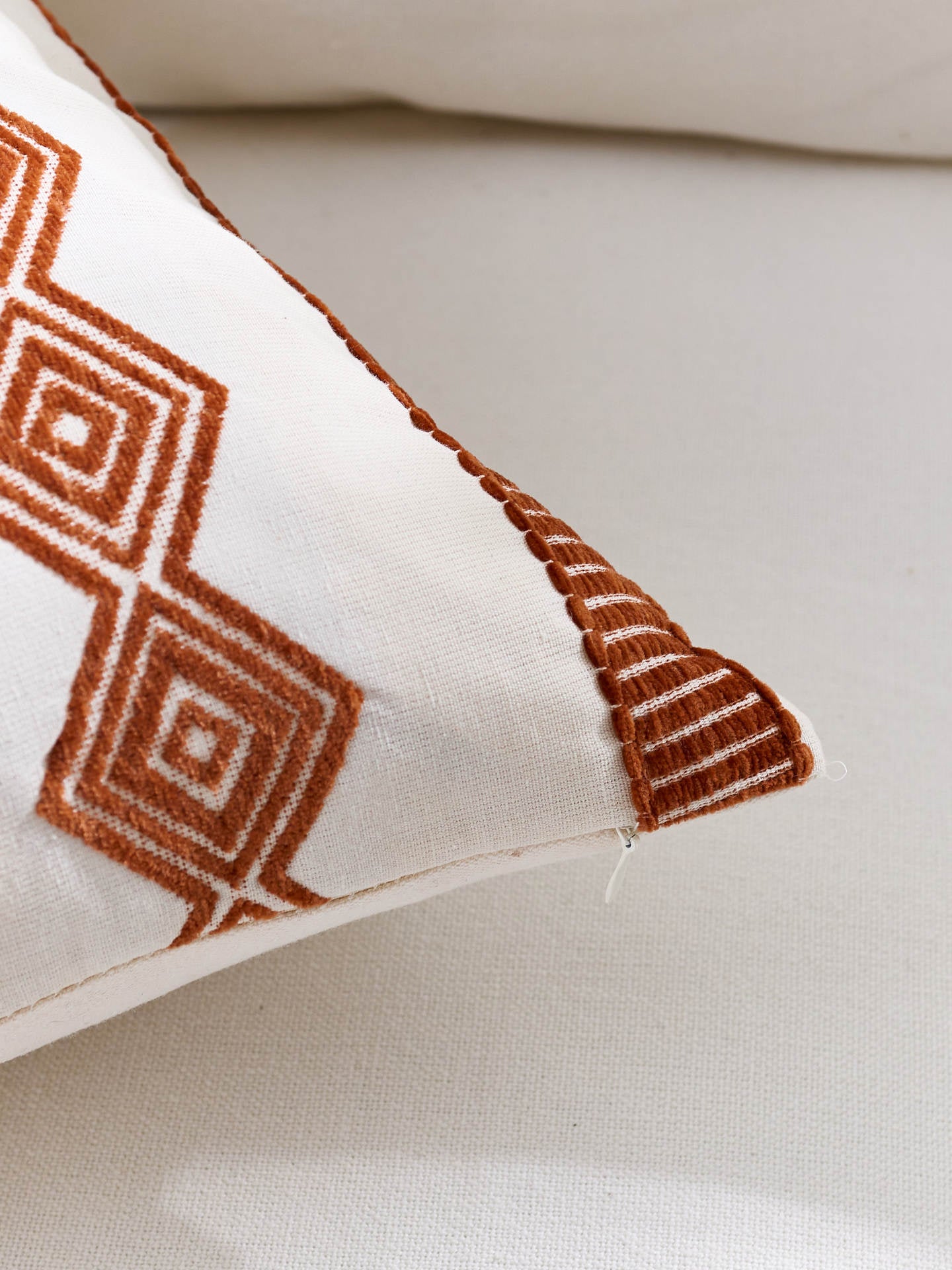Boho Tufted Striped Pillow Cover