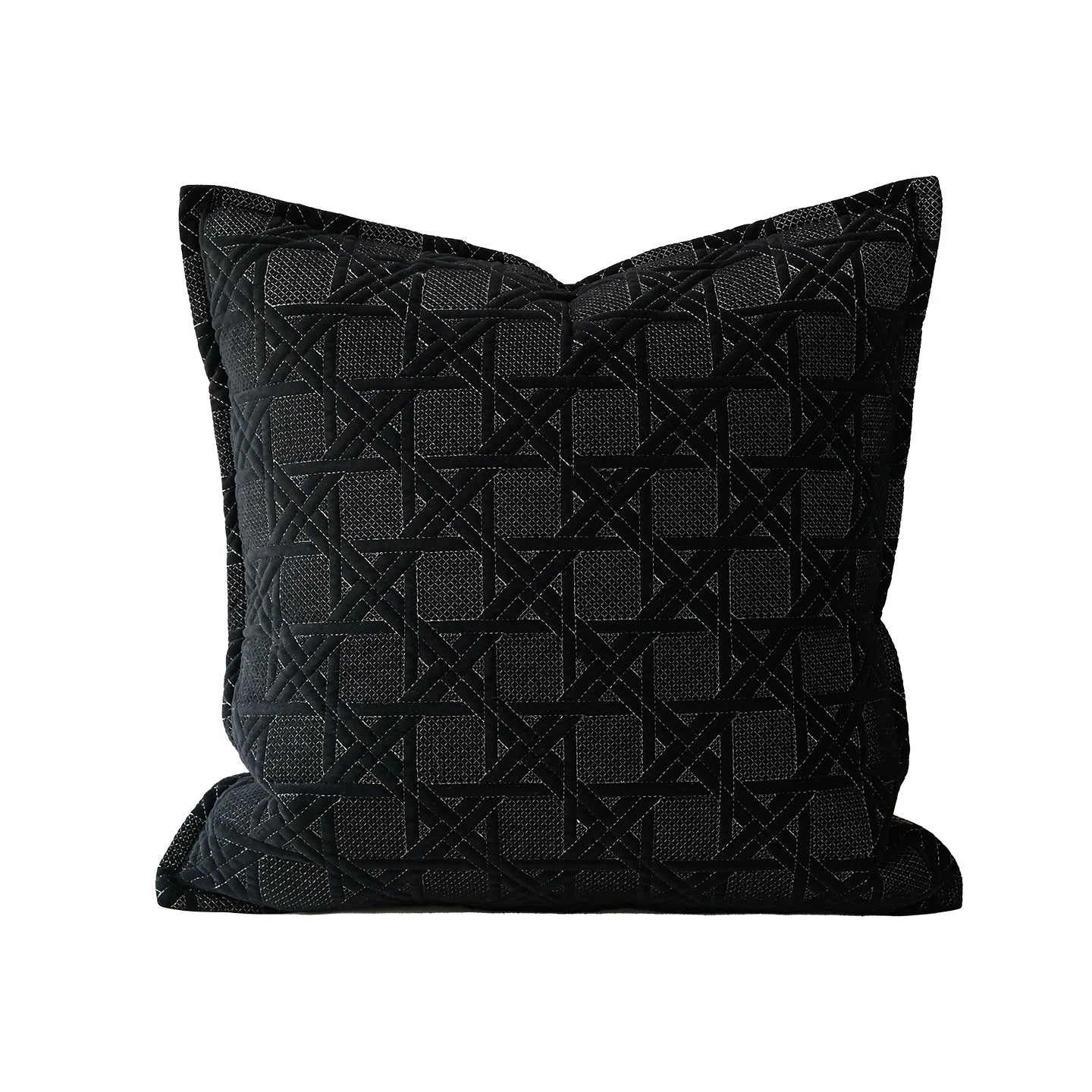 Retro leopard stripe pillow cover in brown and black with geometric animal print design