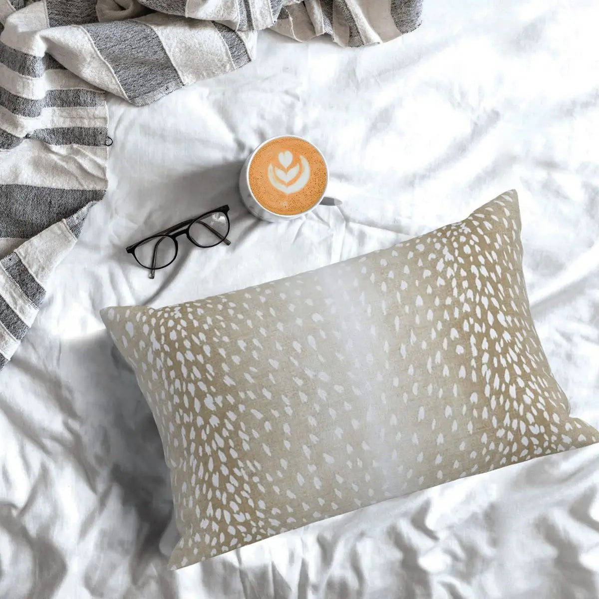 Antelope Print Cotton Pillow Cover