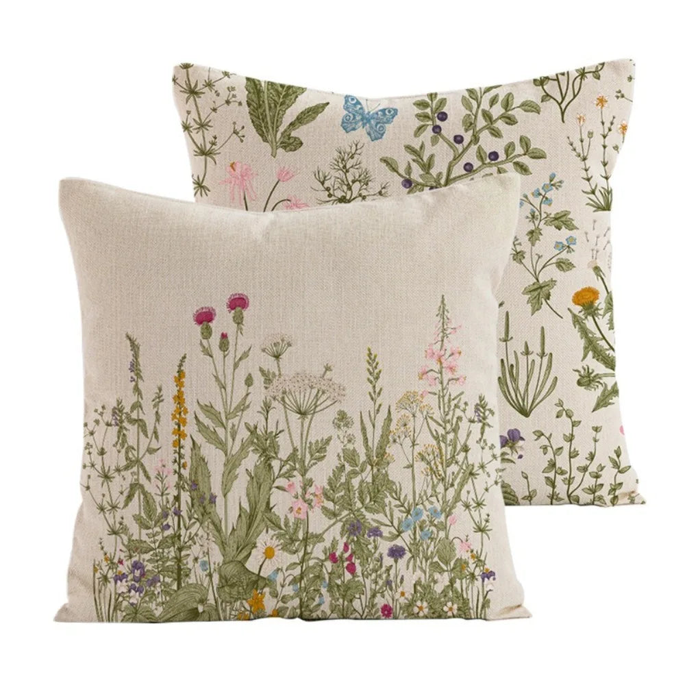 Wildflower Farmhouse Pillow Cover