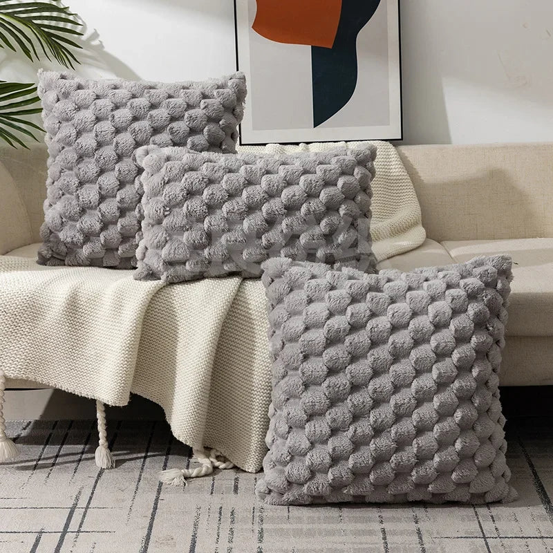 Snowflake Velvet Solid Pillow Cover