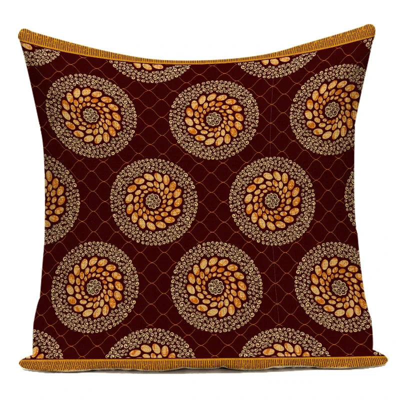 Blue Mandala Geometric Pillow Cover