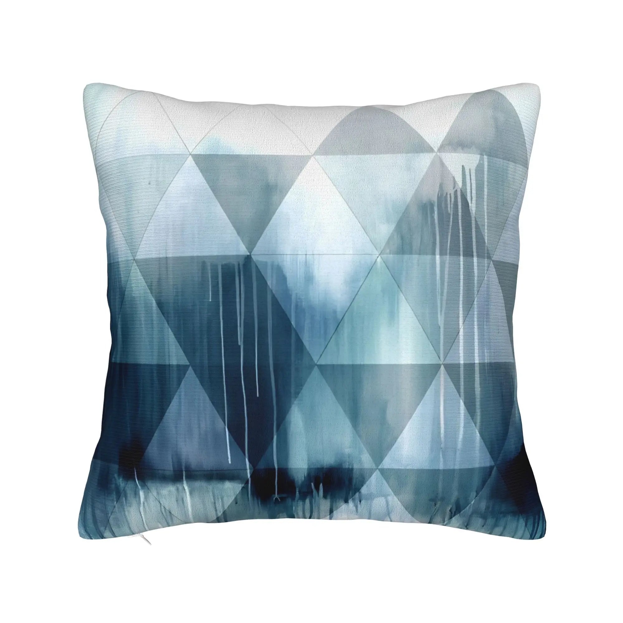 Blue Geometric Doodles Pillow Cover