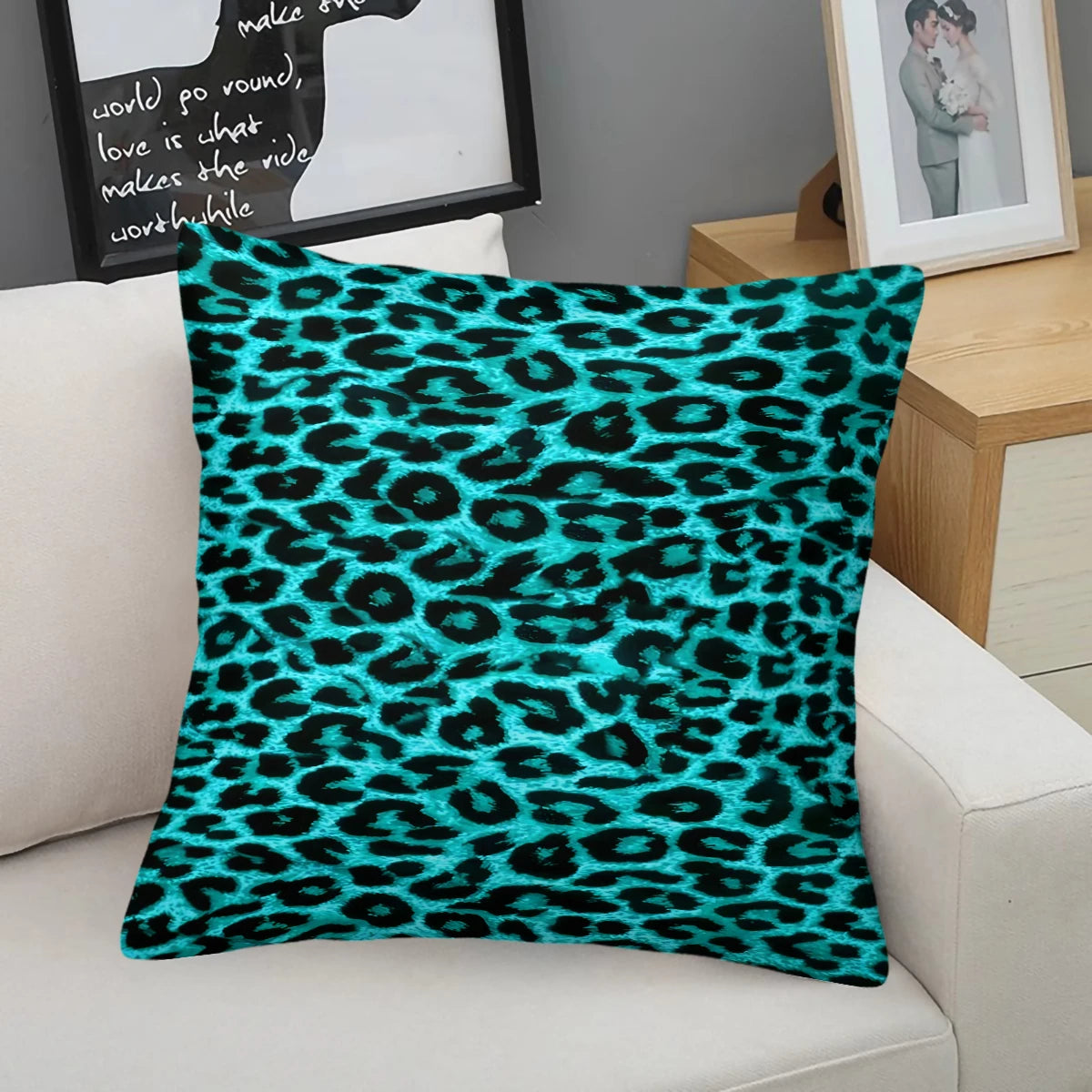 Brown Leopard Print Pillow