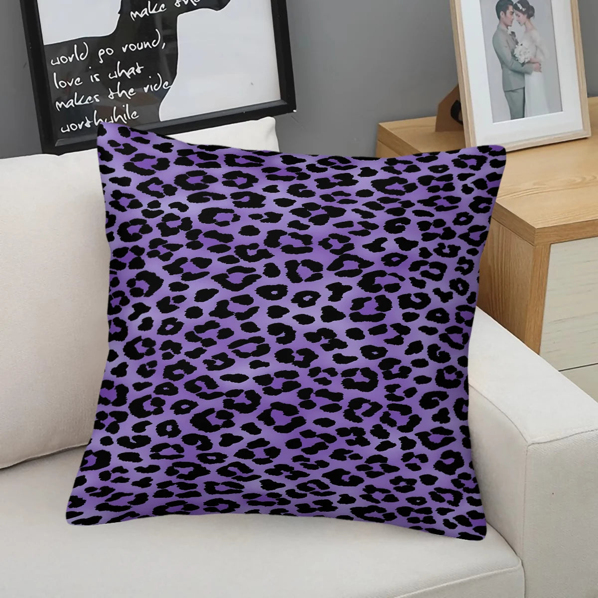 Brown Leopard Print Pillow
