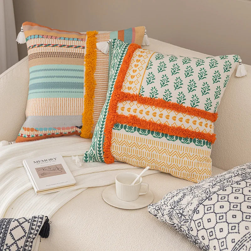Moroccan Tufted Pillow Cover