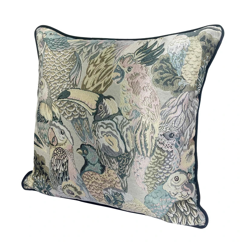Toco Toucan Bird Jacquard Pillow Cover
