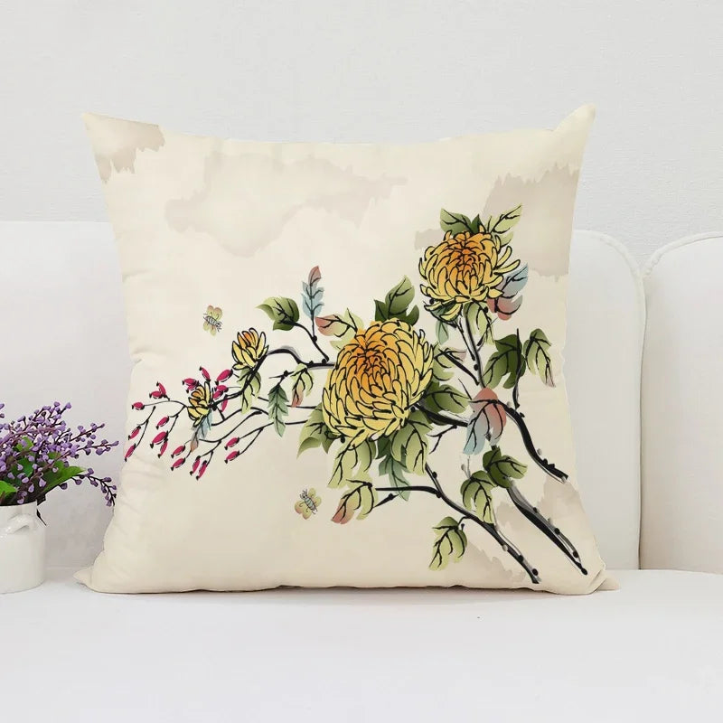 Mulberry Floral Luxury Pillow Cover