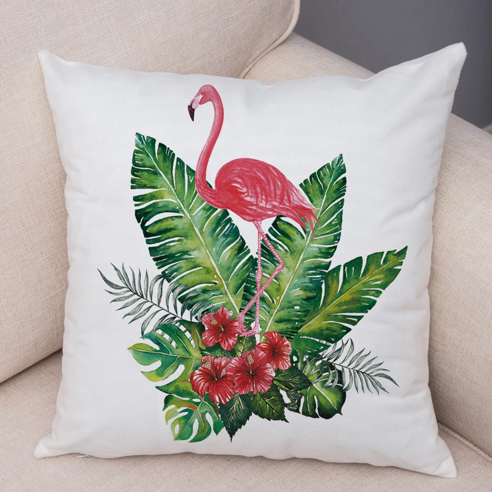 Watercolor Flamingo Pillow Cover
