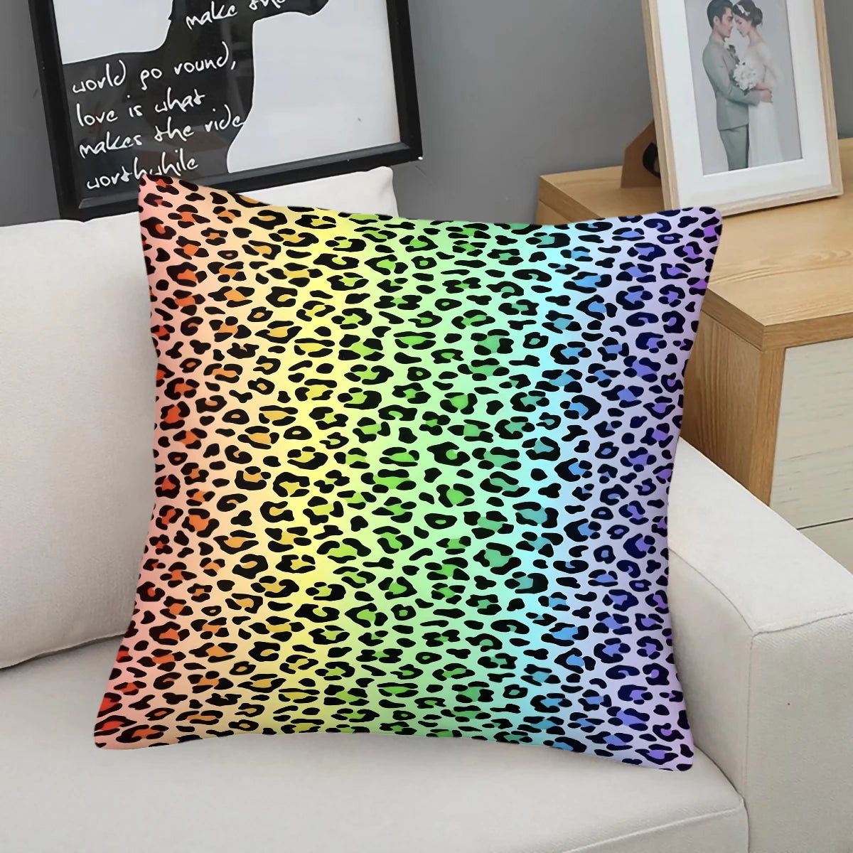 Brown Leopard Print Pillow