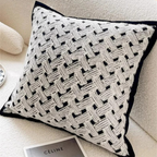 Black White Grid Pillow Cover