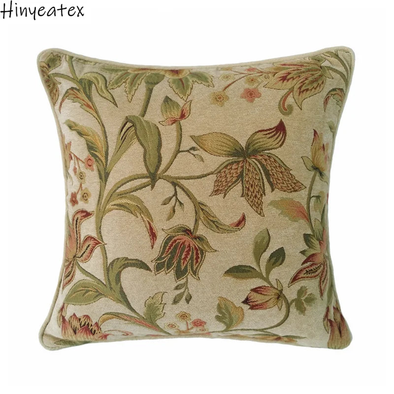 Chenille Floral Pillow Cover