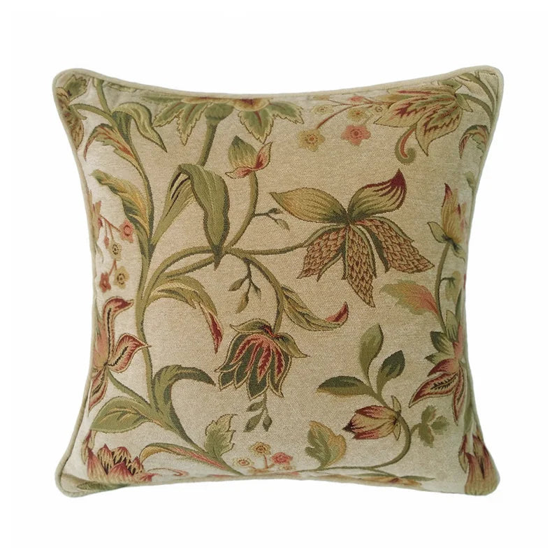 Chenille Floral Pillow Cover
