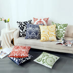 Geometric Embroidered Pillow Cover