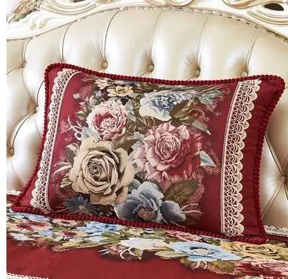 European Jacquard Lumbar Pillow Cover