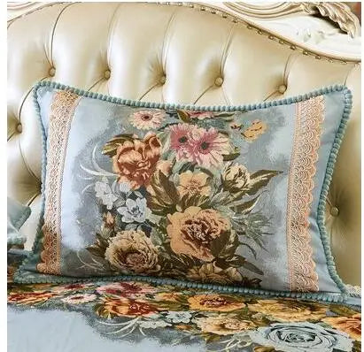 European Jacquard Lumbar Pillow Cover