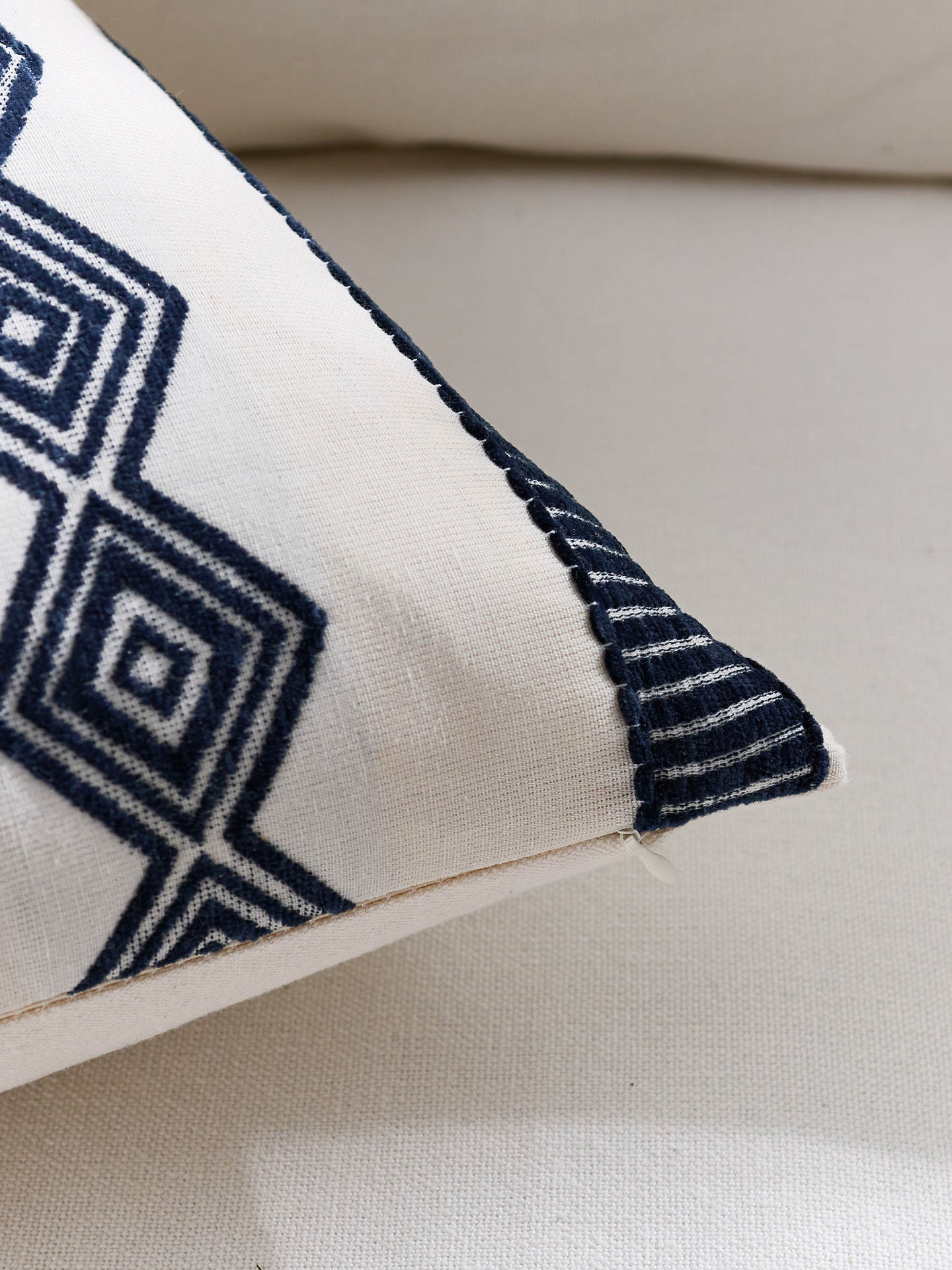 Boho Tufted Striped Pillow Cover