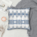 Blue Geometric Doodles Pillow Cover