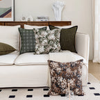 Retro Floral Wool Blend Pillow