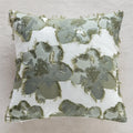 Retro Green Plant Jacquard Pillow Cover