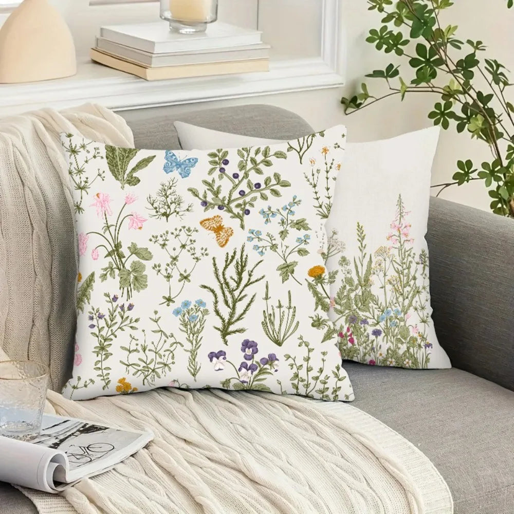 Wildflower Farmhouse Pillow Cover