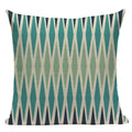 Decorative pillow with geometric pattern on a white background