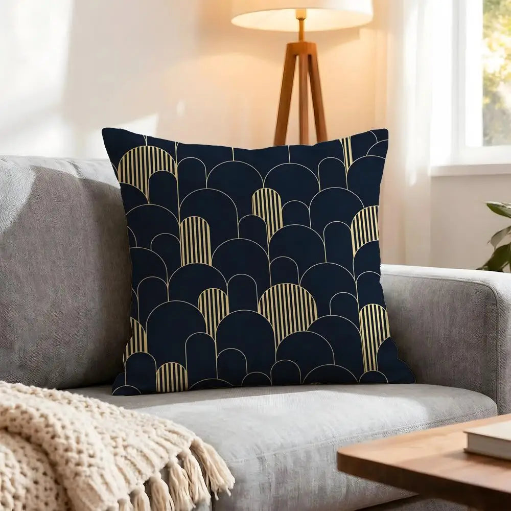 Mosaic Embroidered Decorative Throw Pillow Cover Set