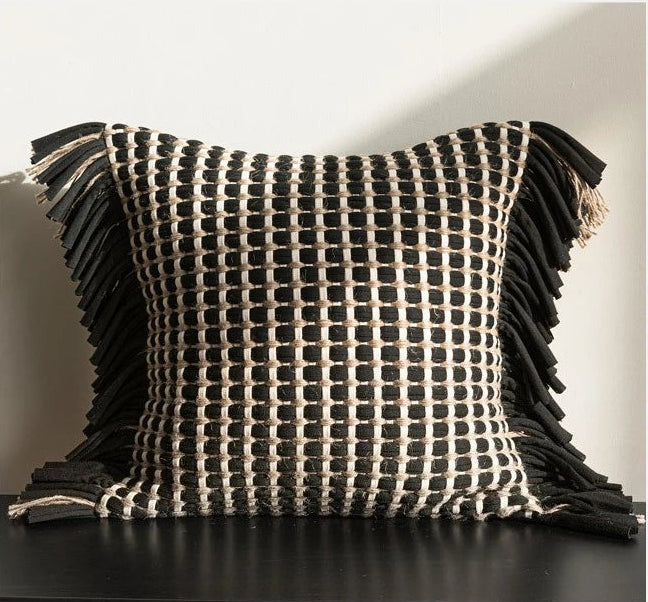 Brown Luxury Weaving Pillow Cover