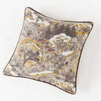 Decorative pillow with floral pattern on a white background