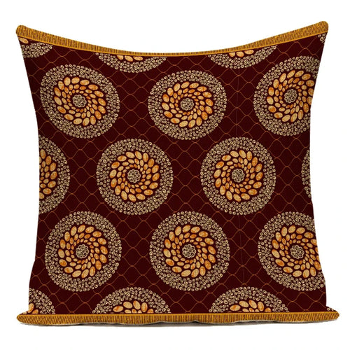 Blue Mandala Geometric Pillow Cover