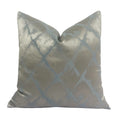 Decorative pillow with a geometric pattern on a white background