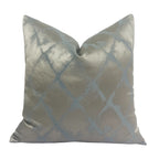 Decorative pillow with a geometric pattern on a white background