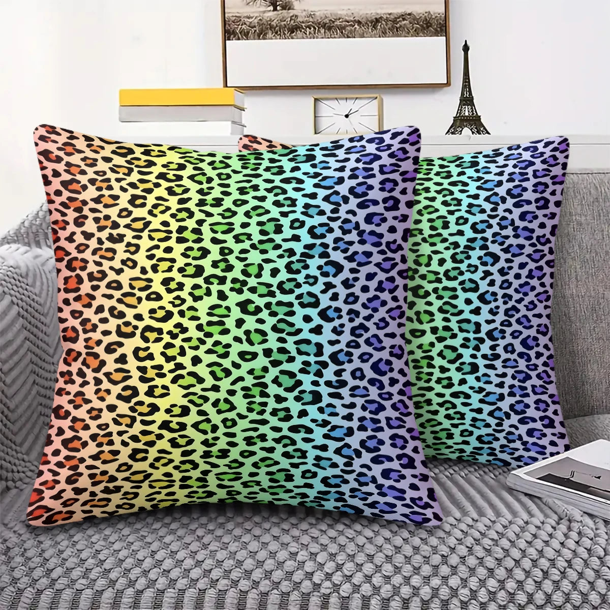 Brown Leopard Print Pillow