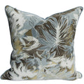 Decorative pillow with floral pattern on a white background