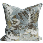 Decorative pillow with floral pattern on a white background