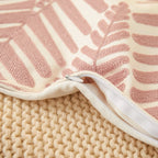 Embroidered Leaf Pillow Cover