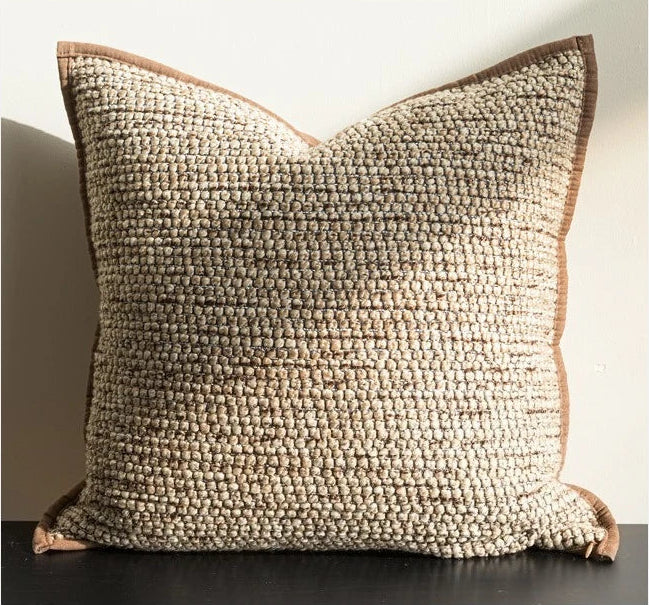 Brown Luxury Weaving Pillow Cover