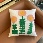 Flower Embroidery Pillow Cover