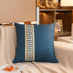 Greek Key Jacquard Geometric Cushion Cover