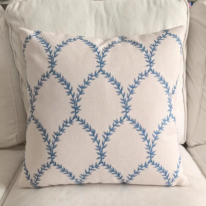 Double-Sided Floral Linen Pillow Cover