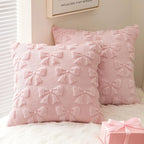 Velvet pillow cover with butterfly and palm tree design in modern tropical style