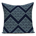 Blue Mandala Geometric Pillow Cover