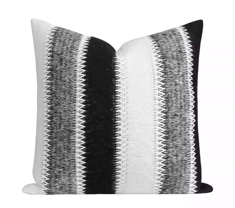 Modern Black White Decorative Pillow Cover