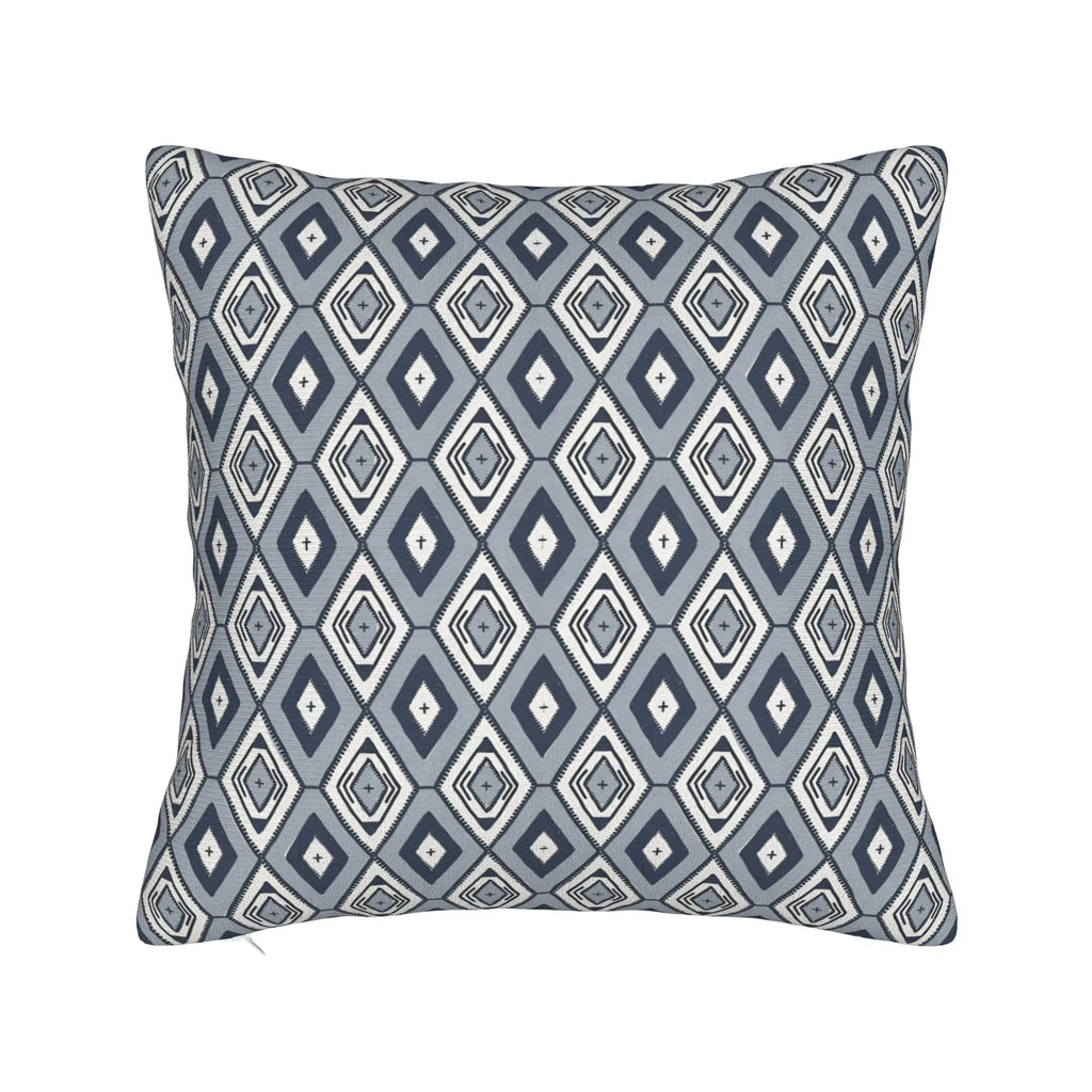 Blue Geometric Doodles Pillow Cover