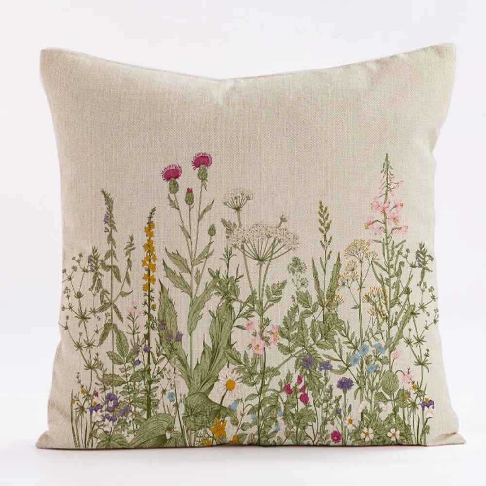 Wildflower Farmhouse Pillow Cover
