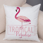 Watercolor Flamingo Pillow Cover