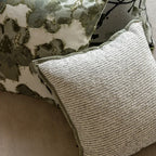 Retro Green Plant Jacquard Pillow Cover
