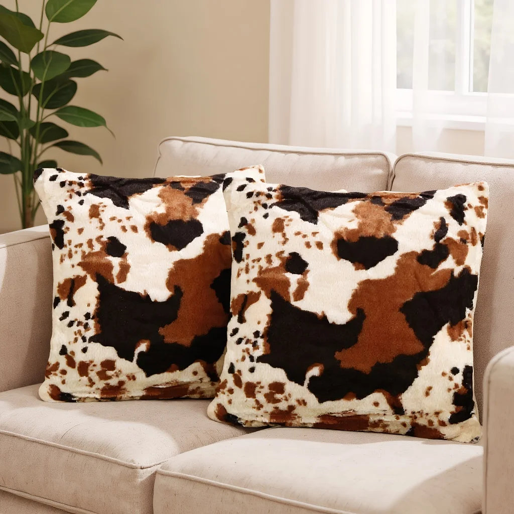 Leopard Plush Throw Pillow Cover